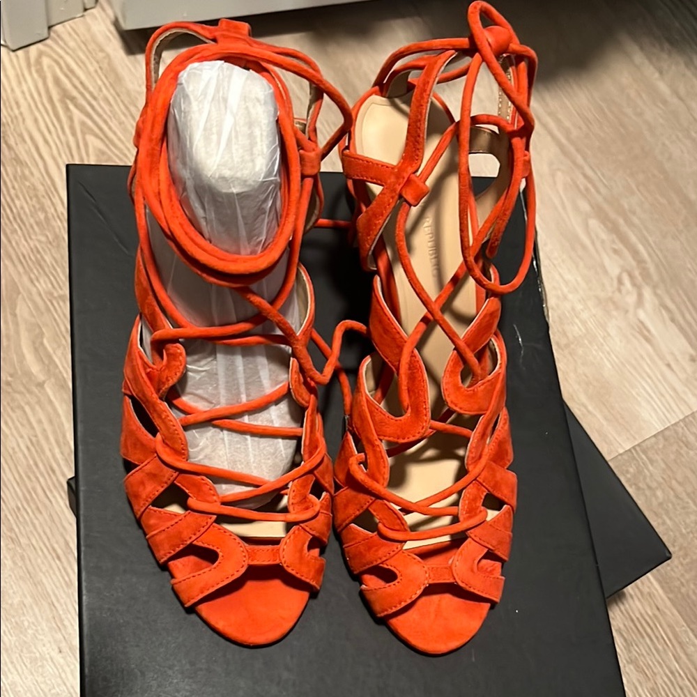 Banana Republic Vibrant Orange Strappy Sandals